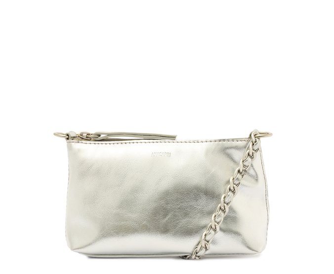 Bolsa Tiracolo Pequena Corrente Prata