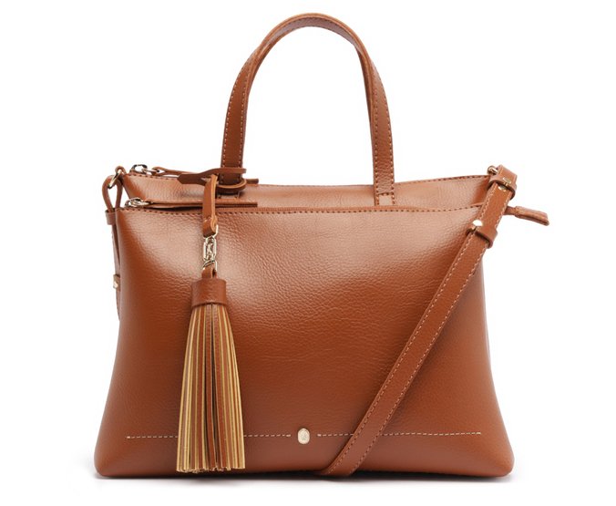 Bolsa Tote Média Barbicacho Marrom