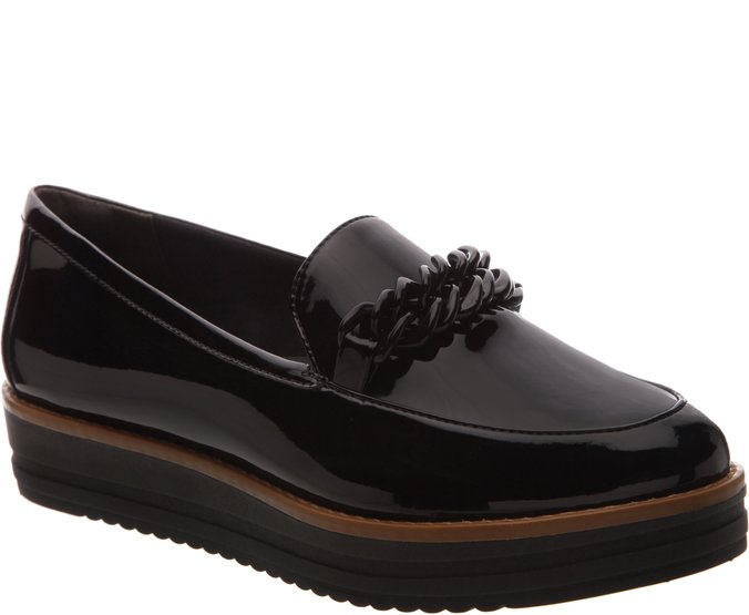 Mocassim Flatform Correntes Preto | Anacapri