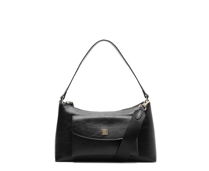 Bolsa Tiracolo Média Lux Preta