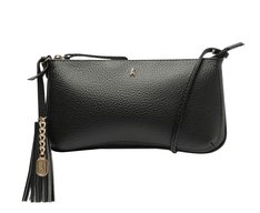 Bolsa Tiracolo Média Detalhe Franja Preta