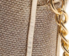 Bolsa Tiracolo Pequena Textura Glam Dourada