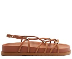 Papete Gladiadora Tachas Marrom