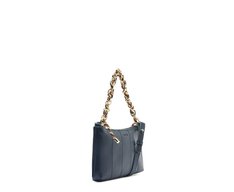 Bolsa Tiracolo Pequena Corrente Cordão Tricolor Azul