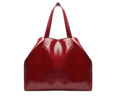 Bolsa Shopping Grande Verniz Porta Cartão Vermelha