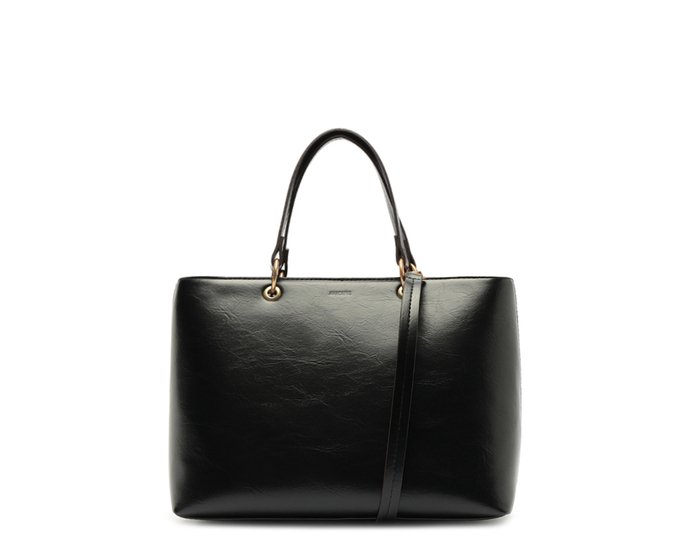 Bolsa Tote Média Lisa Preta