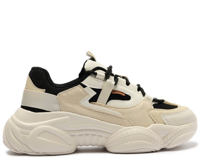 Tênis Chunky Betina Branco E Preto Anacapri