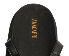 Sandália Flatform Amarração Preta Tiras