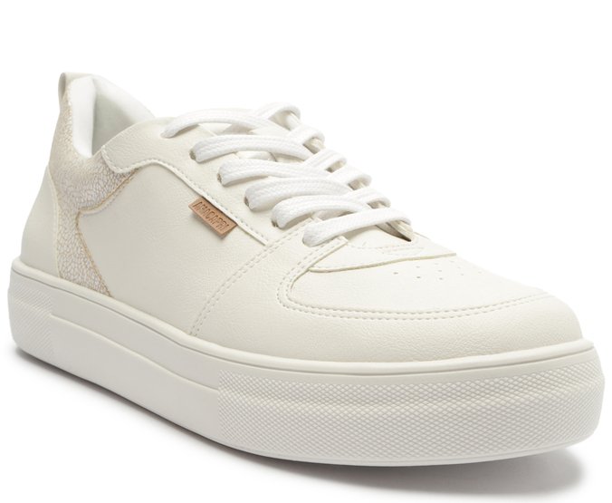 Tênis Casual Sola Alta Branco Off