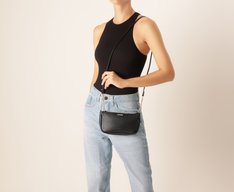 Bolsa Tiracolo Média Snake Preta