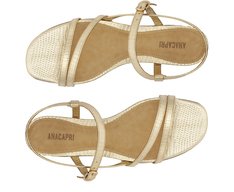 Rasteira Tiras Ivory Dourada