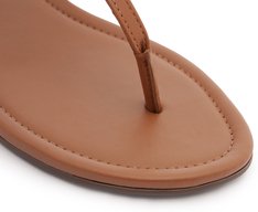 Sandália Rasteira Slim Elegance Marrom