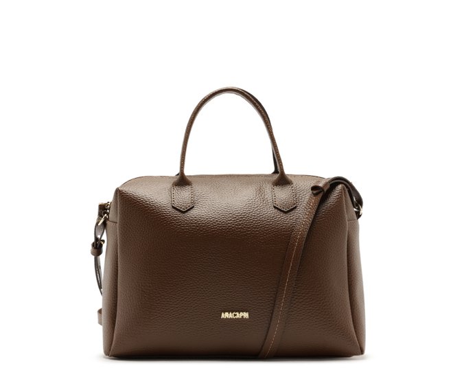 Bolsa Tote Média Arredondada Marrom