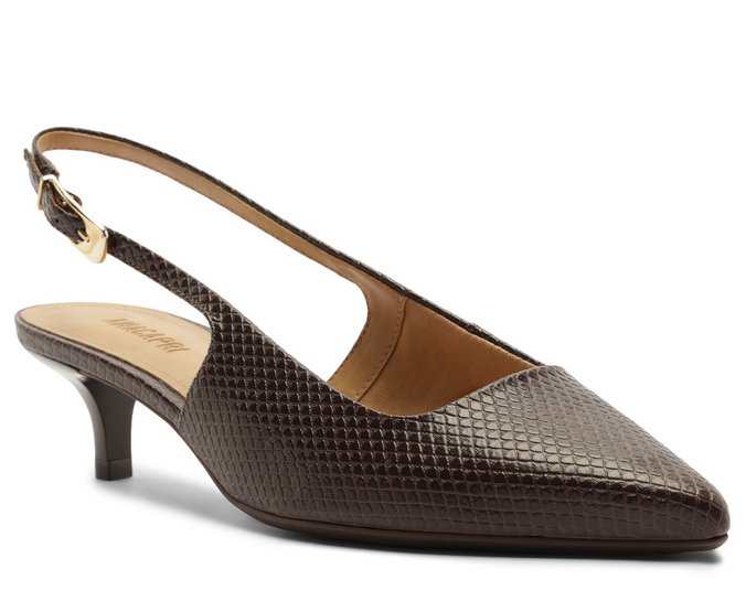 Scarpin Salto Fino Marrom