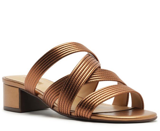 Tamanco Tiras Largas Bronze
