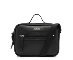 Bolsa Tiracolo Média Bolso Frontal Preta