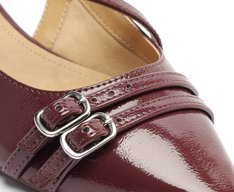 Sapatilha Slingback Fivela Dupla Roxa
