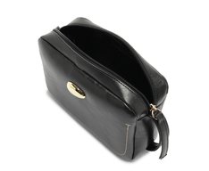 Bolsa Tiracolo Pequena Lenço Decorativo Preta