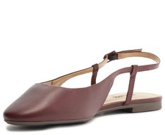 Sapatilha Slingback Bico Quadrado Basic Rosa
