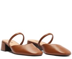Mule Basic Salto Bloco Marrom