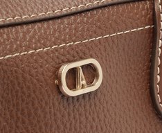 Bolsa Tote Média Costura Marrom