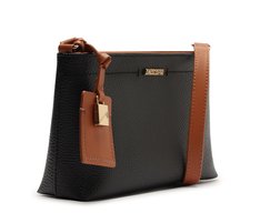 Bolsa Tiracolo Média Cadeado Preta