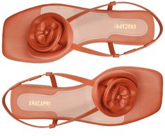 Sandália Slim Flor Laranja Damasco