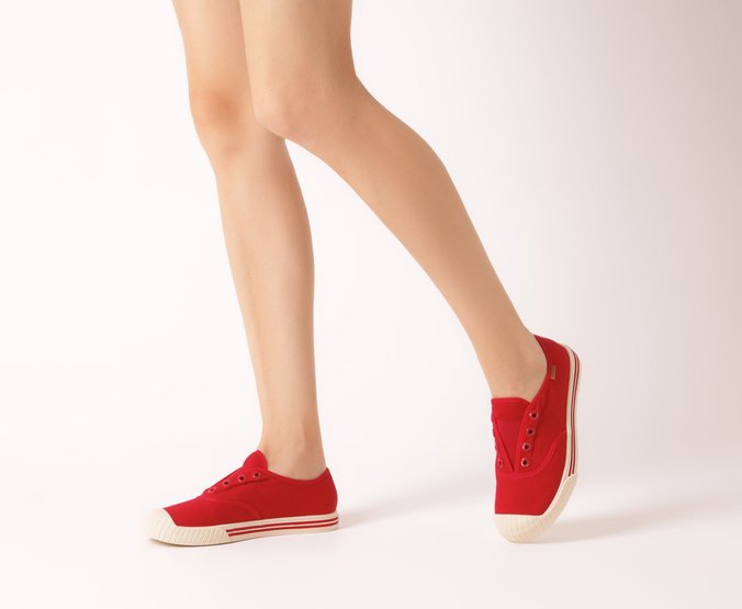 Tênis Slip On Lona Alê Vermelho