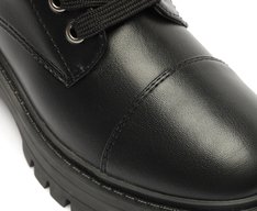 Bota Coturno Cano Curto Tratorada Preta