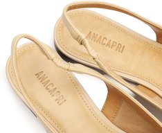 Sapatilha Slingback Bico Fino Bege