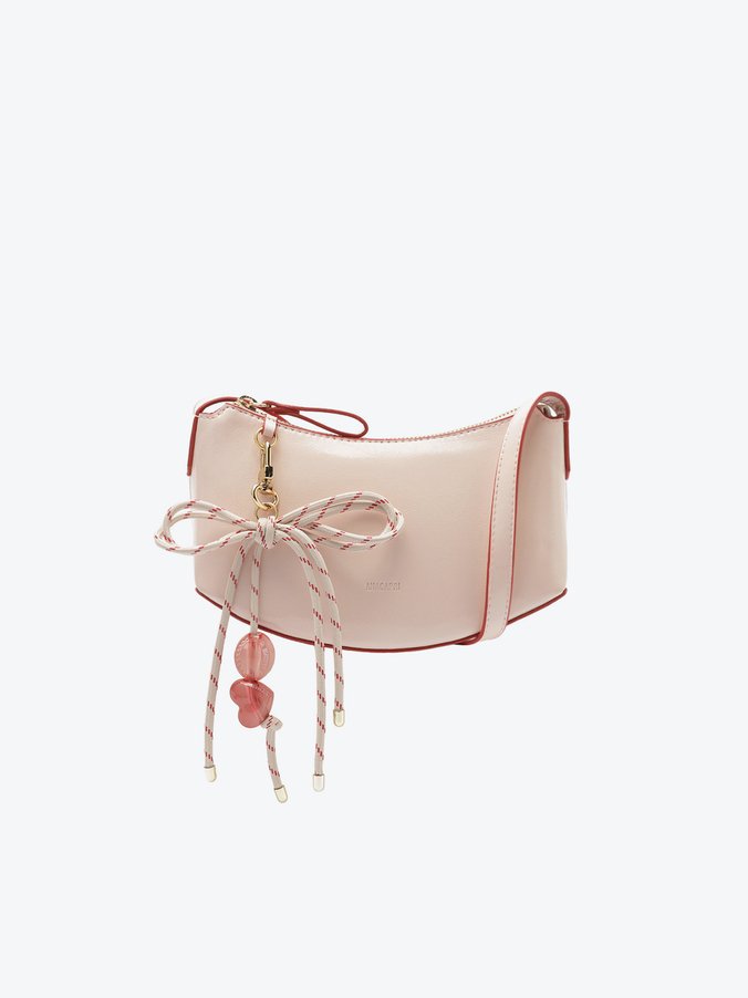 Bolsa Tiracolo Pequena Gummy Rosa