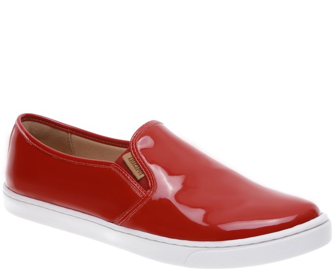 tenis verniz vermelho