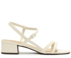 Sandália Salto Bloco Ivory Branca