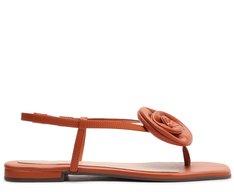 Sandália Slim Flor Laranja Damasco