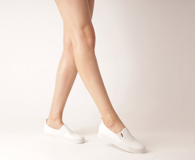 Tênis Slip On Liso Branco