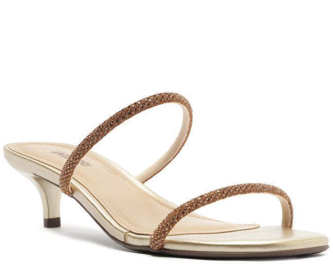 Tamanco Tiras Glam Dourado