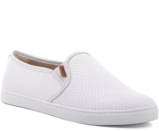 sapato slip on branco