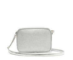 Bolsa Tiracolo Pequena Textura Glam Prata
