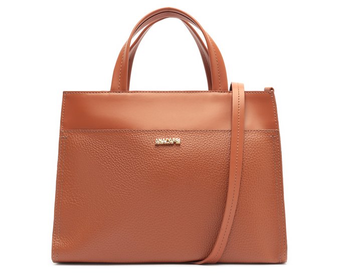 Bolsa Tote Média Work Marrom Caramelo