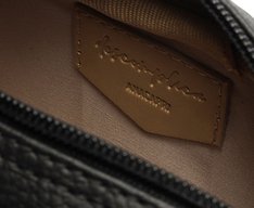 Bolsa Crossbody Média Preta Costura Ornamental