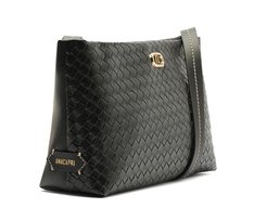 Bolsa Tiracolo Média Tresse Veneta Preta