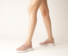 Tênis Slip On Sporty Knit Rosa