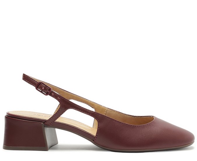 Sapatilha Slingback Basic Salto Bloco Roxa