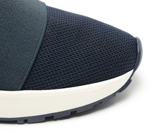 Tênis Slip On Knit Faixa Sporty Azul