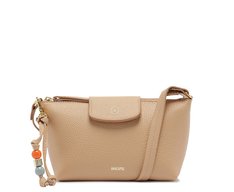 Bolsa Tiracolo Pequena Bag Charm Missangas Bege