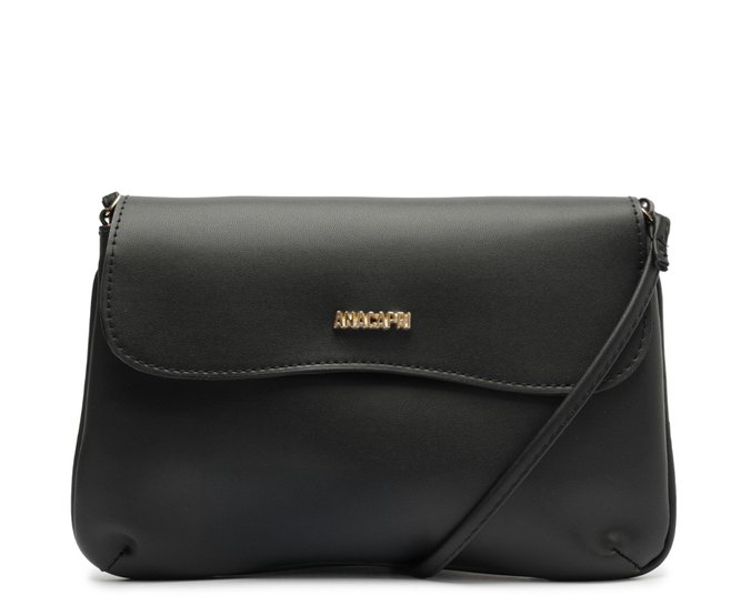 Bolsa Tiracolo Média Dome Preta