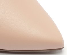 Sapatilha Slingback Salto Bloco Corte Triangular Rosa