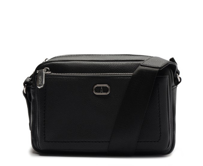 Bolsa Tiracolo Média Floater Gorgurão Preta