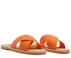 Rasteira Tiras Cruzadas Injetada Laranja