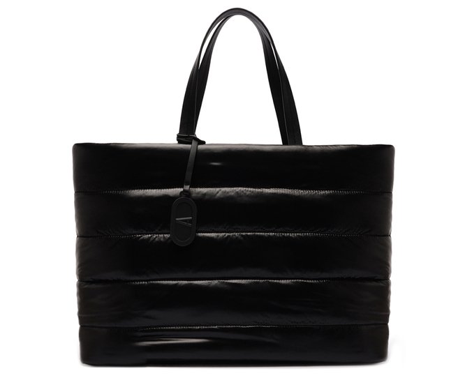 Bolsa Shopping Grande Puffer Preta